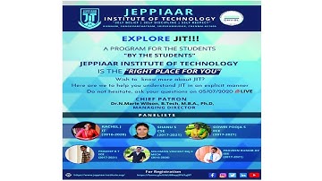 EXPLORE JIT !!!   "RIGHT PLACE FOR YOU"
