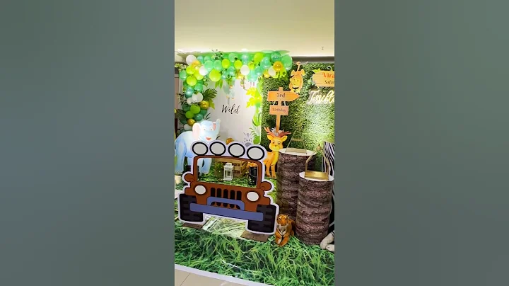 Animals Themed Birthday Party Decorations🦁🐘 || #balloondecoration #birthday