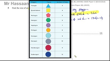 IGCSE, (CAIE), 0580/02/SP/25, SP(B), Paper 2B, Q5, Geometry, Angle Properties in Polygons