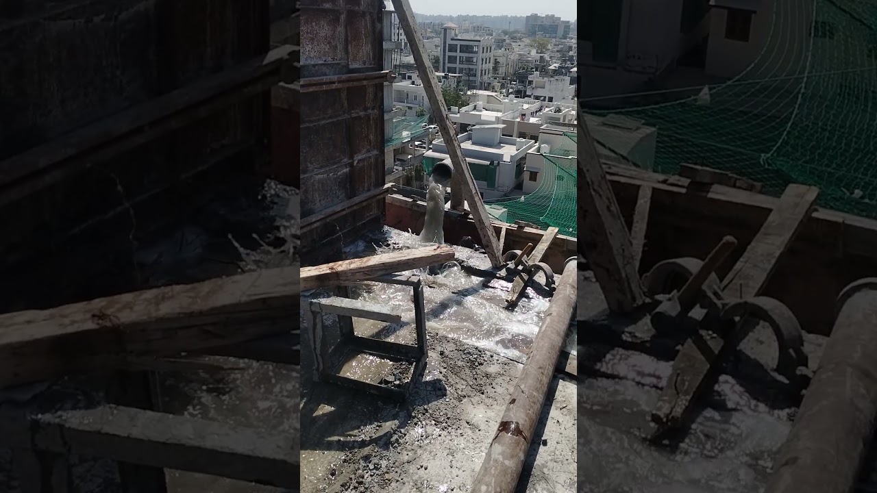 Rmc concrete passing amazing technic work water mix concrete pass