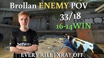 NIP Brollan Overpass King 33Kills | FACEIT | ENEMY POV