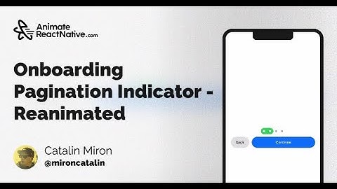 Done in 60 minutes - Onboarding pagination - Reanimated