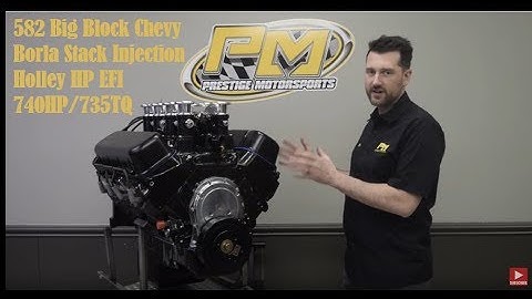 582 Big Block Chevy Stroker Engine Borla 8-Stack Injection Holley EFI Blacked out Turn-Key