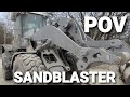 loading shovel pov sandblasting