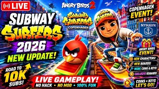 Subway Surfers 2026 NEW UPDATE LIVE 😱 Angry Birds 2 Crossover! Copenhagen Event Gameplay | No Hack