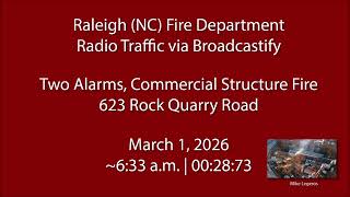 3126  Raleigh nc Fire  Rock Quarry Road  Radio Traffic