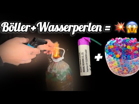 China-Böller in Wasserperlen zünden (nicht nachmachen)