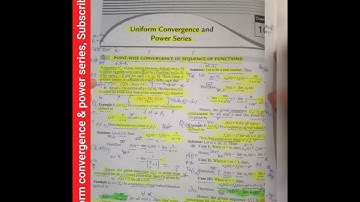 Chapter-Uniform Convergence & Power Series Bsc MSc mathe CSIR-NET GATE 🙏cucet pg ug #uniform #power