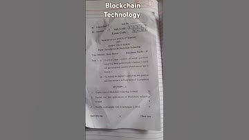 Introduction to Blockchain Technology Question paper for BCA 2nd semester FYUP #NEP 2024-25 #pu