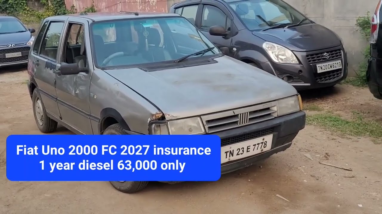 Fiat uno 2000 FC 2027 insurance one year diesel mileage  24 km best low budget Bala cars arcot