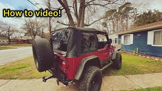 How to Replace Soft Top on a Jeep Wrangler TJ (97-06)
