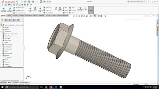 Modelling of flange bolt using solid works