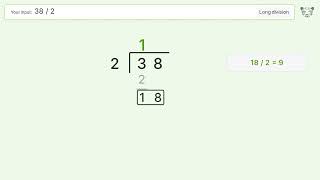 Long Division Problem 38/2: Step-by-Step Video Solution