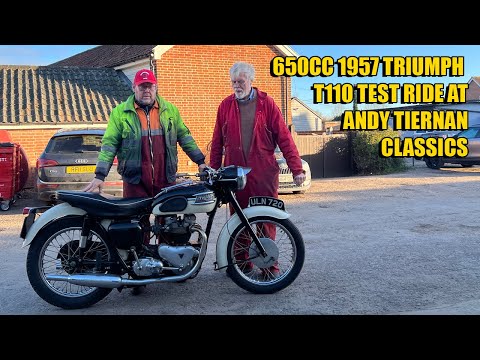 1957 Triumph T110 650cc at Andy Tiernan Classics # 09317TRI - YouTube