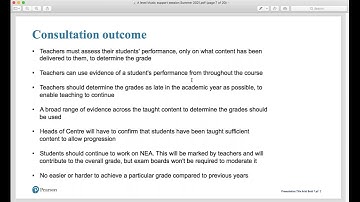 Pearson Edexcel A level Music support session for summer 2021