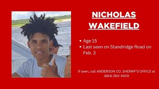 Anderson Co. deputies report searching for runaway 15-year-old