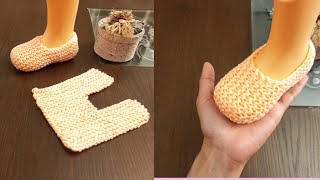 Easy Knit Baby Booties Socks How To Knit For Beginners Knit Slippers For Girl & Bow