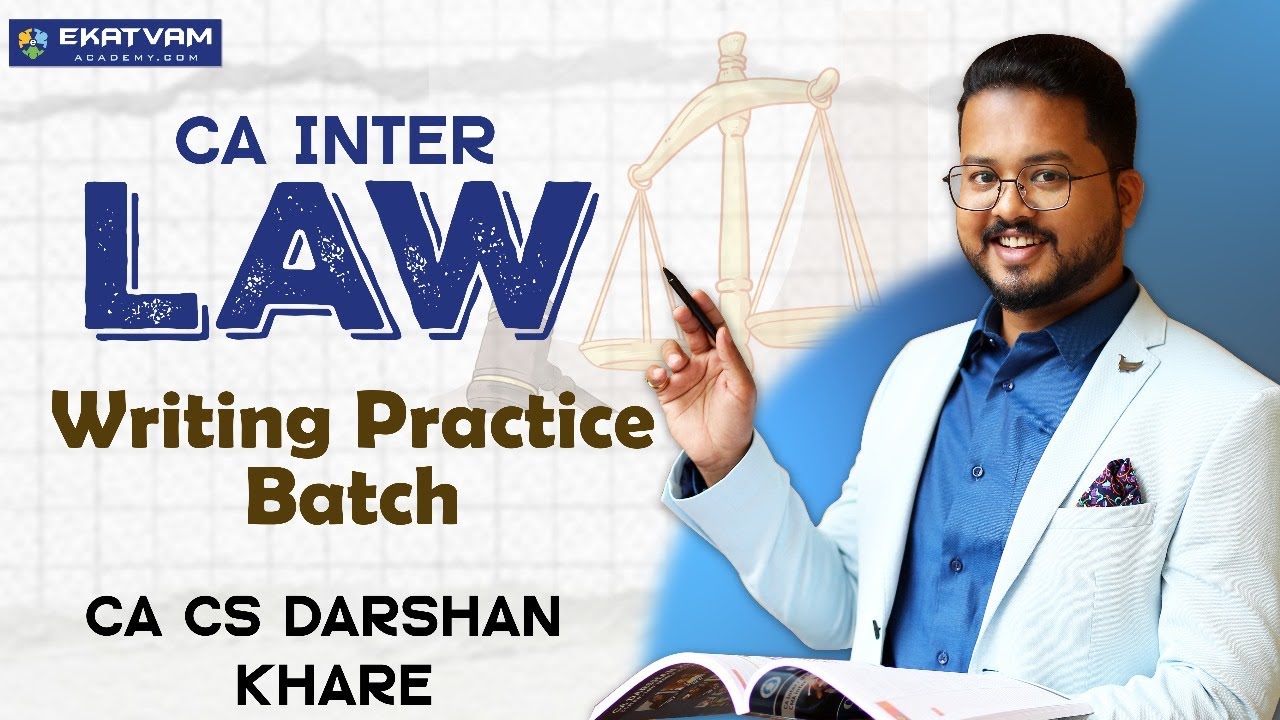 CA Inter Law Answer Writing Demo Lecture 1 | Rules of Writing Answers ...