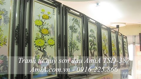 Tranh tứ quý vẽ sơn dầu TÙNG CÚC TRÚC MAI - AMIA.COM.VN