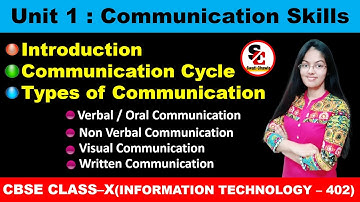 Unit - 1 Communication Skills | Communication and Types of Communication | Class 10 Code 402
