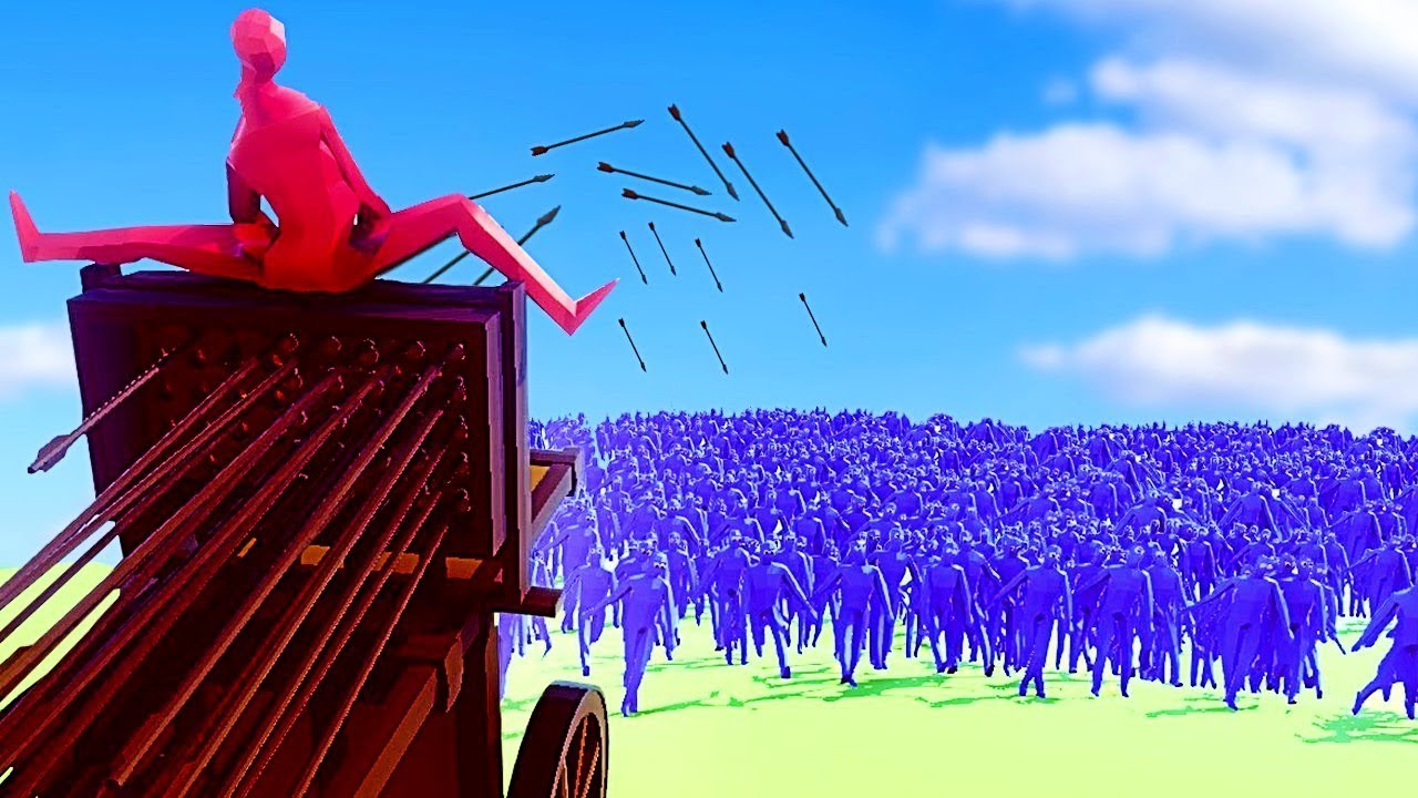jumping a car 1 CATAPULTE VS 1000 SOLDATS ! | Totally Accurate Battle Simulator