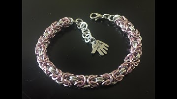 diy sieraden: Chainmaille Byzantine patroon /Chainmaille Byzantine weave