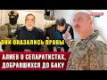 Алиев о сепаратистах, добравшихся до Баку: Эти три клоуна оказались правы