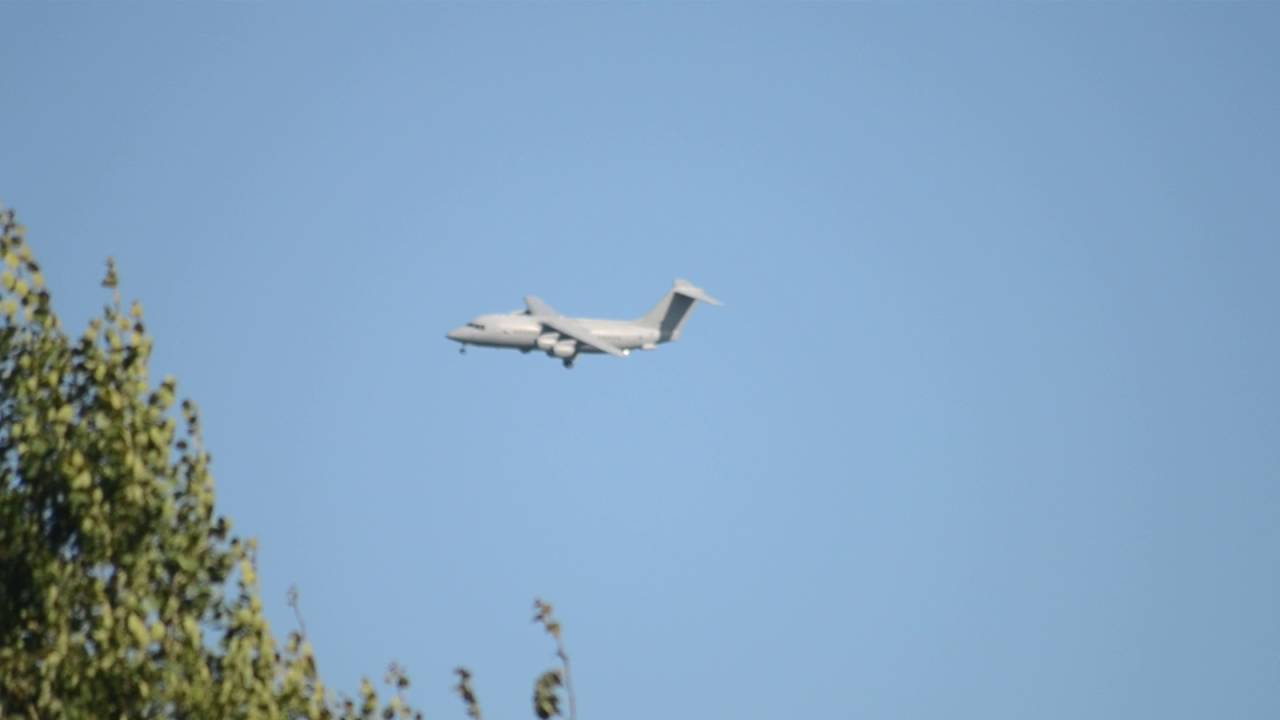 NOH 10 RAF 146 in the circuit at Exeter Airport