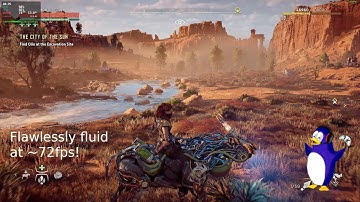 Horizon: Zero Dawn. A newer performance check on Linux via Steam Play/Proton