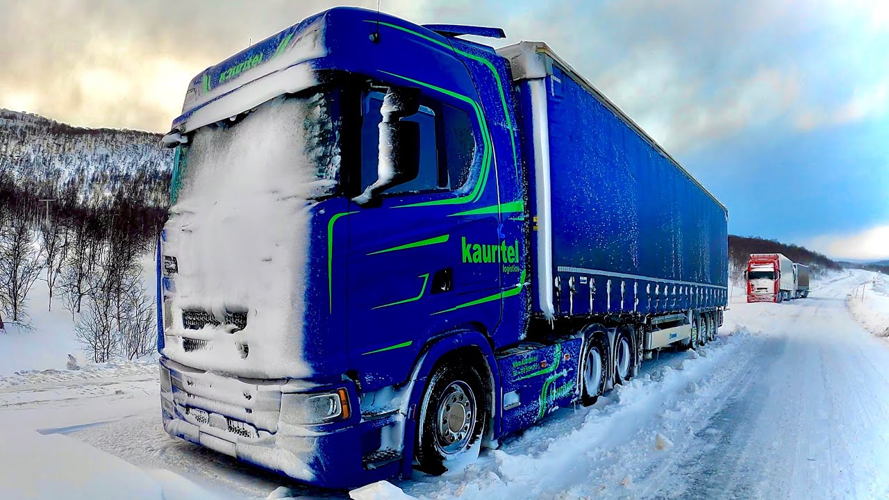 POV Driving Scania S560 - Colonna Snow cyclone, Junkerdal ⚠️