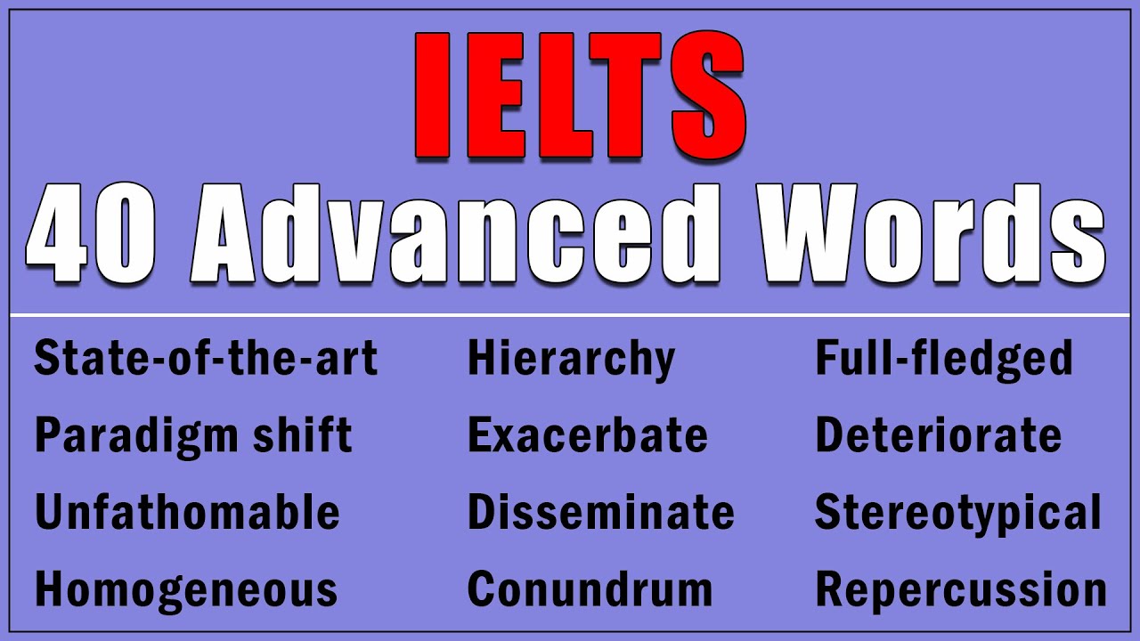 40 Most Commonly Used Advanced Words in IELTS with SYNONYMS - YouTube