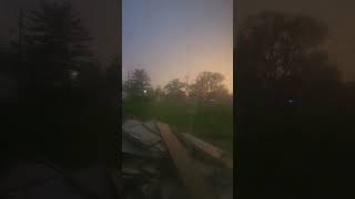 sunset after a severe thunderstorm in Kankakee county IL