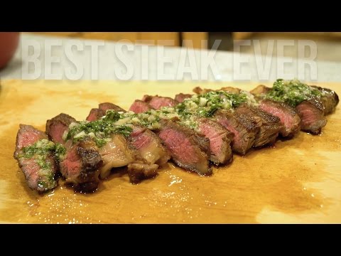 HOW TO: MAKE A SEARED RIBEYE WITH A GARLIC VINAIGRETTE SAUCE