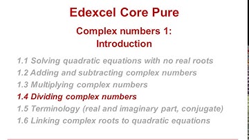 EDX Core Pure: Complex numbers 1-4