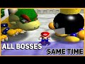 I Attempted To Fight All Of The Bosses In Super Mario 64... AT THE SAME TIME!!!