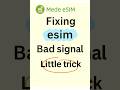 iPhone eSIM Instant Hack! Fix Weak Signal While Traveling ✈️ #esim #phone #tech #travel #medeesim