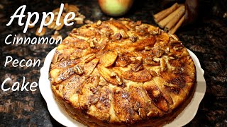 Moist apple cake with Cinnamon coconut sugar and Pecan | طرز تهیه کیک سیب و دارچین و گردو