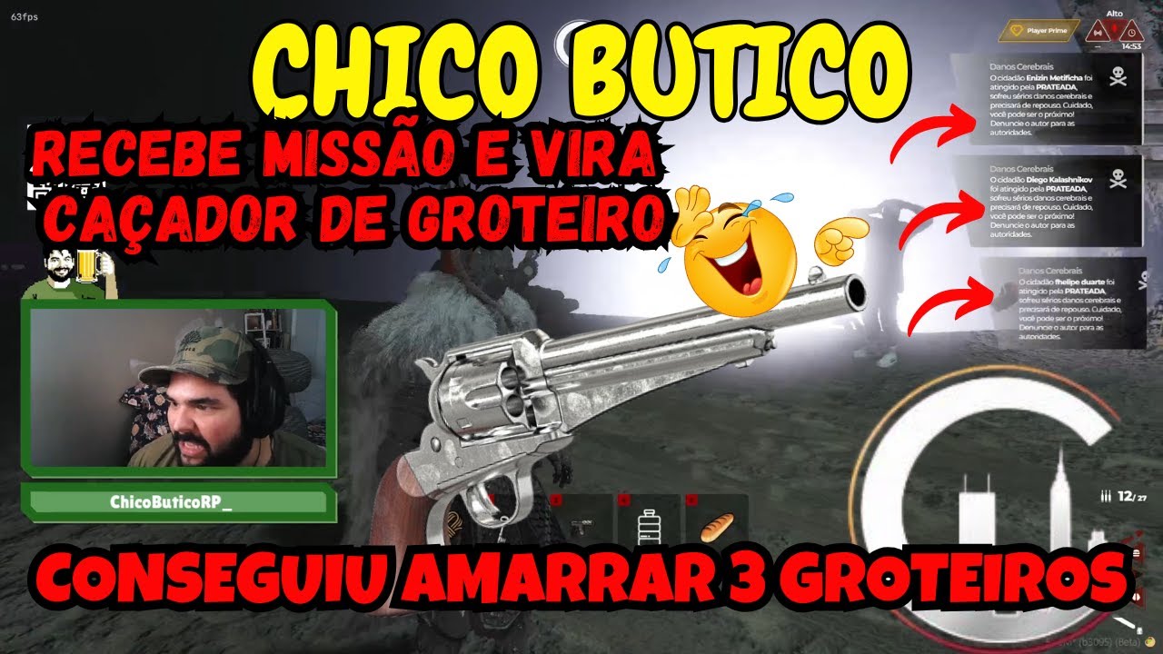 CHICO BUTICO SEQUESTRA E DA TIRO DE PRATEADA EM 3 GROTEIROS APÓS RECEBER MISSÃO. "GTA RP"