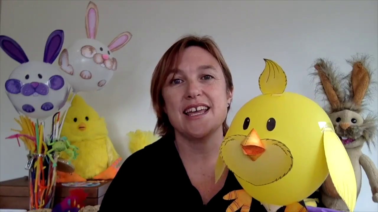 Easy Easter Chicken Balloon Puppet - Mac's Patch - YouTube