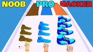 NOOB vs PRO vs HACKER in Sneaker Stack 3D screenshot 5