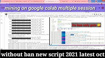 Google Colab mining turtlecoin // New script for MINING on Google Colab without ban
