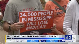 Protesters in Mississippi condemn "Big Beautiful Bill"