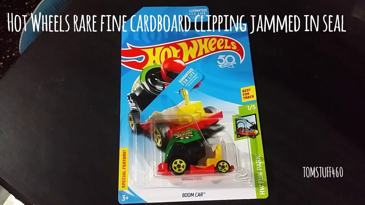 Hot Wheels error find boom car cardboard clipping jammed YouTube