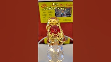 nhẫn rồng ôm ngọc vàng 18K 3Chỉ5p/1chiếc