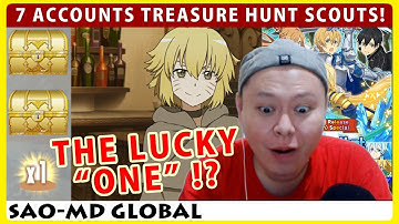 THE LUCKY "ONE" Treasure Hunt Scout With 7 Accounts! (SAOMD Memory Defrag)