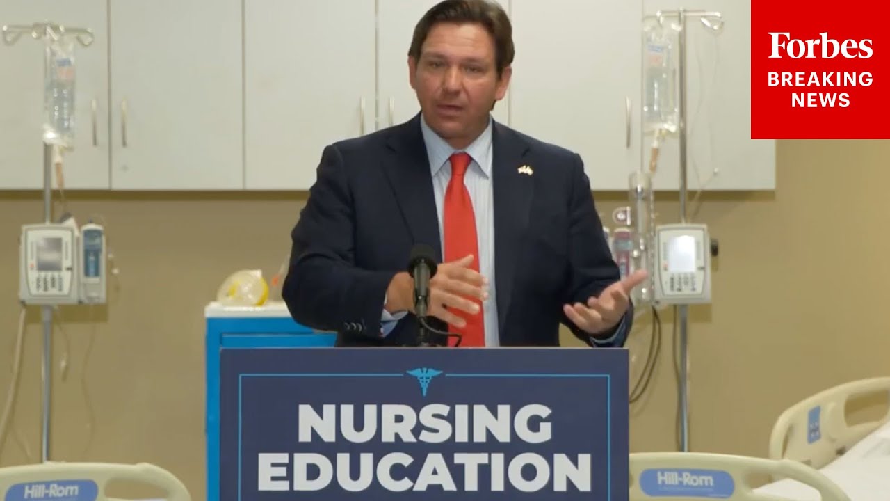 Gov. Ron DeSantis Promotes Nursing Education Funds In Nursing Education In St. Pete, Florida