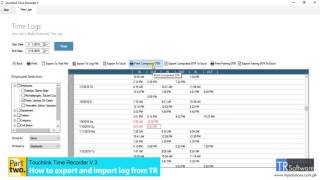 Importing and Exporting Logs from the Device - Touchlink Time Recorder Software