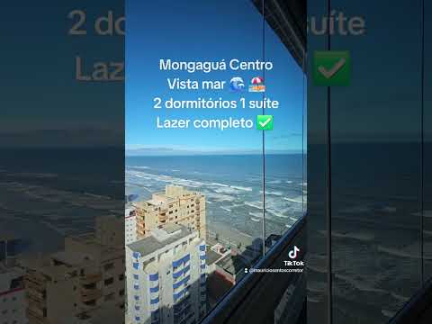 Vídeo do imóvel — Apartamento em Mongaguá, bairro Centro, residencial frente ao mar, 2 dormitórios sendo 1 suíte, sacada gourmet vista mar, lazer completo!