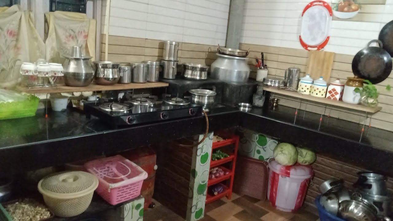 🤩Kitchen tour//My small Non modular kitchen tour in Tamil