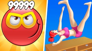 MAX LEVEL in Red Ball Super Run, Jump Girl - Mobile Games Walkthrough (New Update Gameplay) screenshot 1